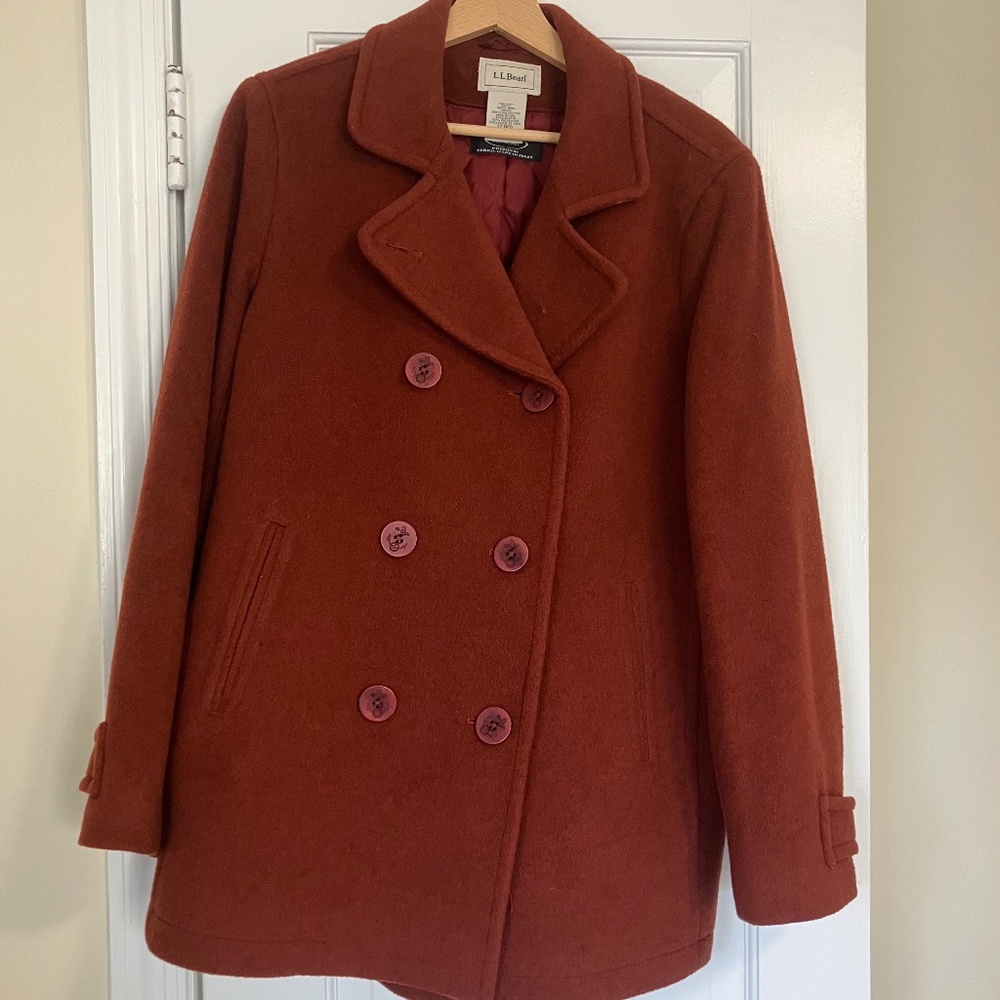 LL Bean Wool Peacoat with Thinsulate Lining